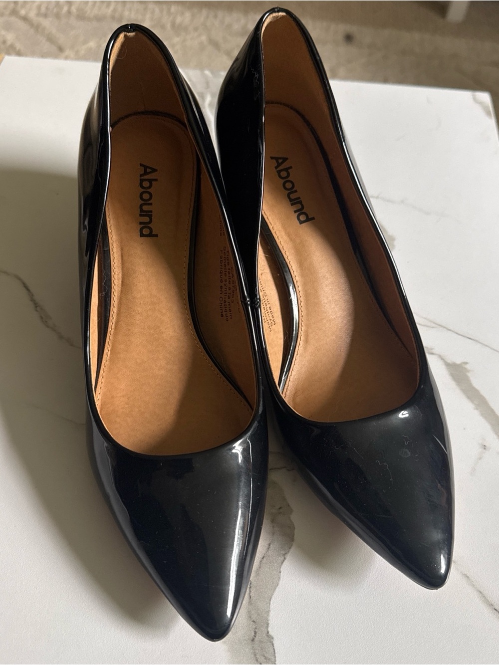 Abound Black Patent Pointed-Toe Flats